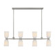 Savoy House - 1-1249-8-SN - Eight Light Linear Chandelier - Baldwin - Satin Nickel