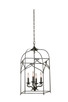 Kalco - 508250HB - Four Light Pendant - Somers - Heirloom Bronze
