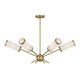 Savoy House - 1-3198-6-322 - Six Light Chandelier - Denison - Warm Brass