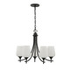 Octave Five Light Chandelier (1-6032-5-BK)