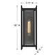 Jacobs One Light Outdoor Wall Lantern (5-3804-BK)