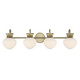 Savoy House - 8-1028-4-127 - Four Light Bathroom Vanity - Melbourne - Noble Brass