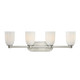 Savoy House - 8-1245-4-SN - Four Light Bathroom Vanity - Baldwin - Satin Nickel