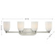 Baldwin Four Light Bathroom Vanity (8-1245-4-SN)