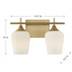 Octave Two Light Bathroom Vanity (8-6030-2-322)