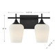Octave Two Light Bathroom Vanity (8-6030-2-BK)