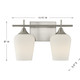 Octave Two Light Bathroom Vanity (8-6030-2-SN)