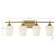 Octave Four Light Bathroom Vanity (8-6030-4-322)