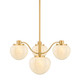 Mitzi - H1093804-AGB - Four Light Chandelier - Kristen - Aged Brass