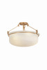 Hudson Valley - 1553-PGL - Three Light Semi Flush Mount - Lowerre - Patina Gold Leaf