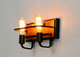 Black Forest Two Light Bath Vanity (10302BKASB)