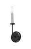 Maxim - 10321BKSN - One Light Wall Sconce - Wesley - Black / Satin Nickel