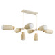 Maxim - 10628TVOY - Eight Light Pendant - Pompeii - Travertine / Oyster