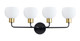 Maxim - 11274SWBZSBR - Four Light Bath Vanity - Coraline - Bronze / Satin Brass