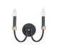 Maxim - 11372BKAB - Two Light Wall Sconce - Charlton - Black / Antique Brass