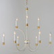 Charlton Nine Light Chandelier (11377WWTGL)