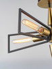 Wings Four Light Flush Mount (11650BKSBR)