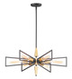 Maxim - 11656BKSBR - Six Light Chandelier - Wings - Black / Satin Brass