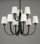 Shelter Nine Light Chandelier (11826SWBK)