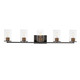 Maxim - 11845CDABBK - Five Light Bath Vanity - Sleek - Antique Brass / Black