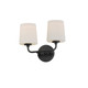 Maxim - 12092SWBK - Two Light Wall Sconce - Bristol - Black