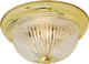 Nuvo Lighting - SF76-093 - Three Light Flush Mount - Polished Brass