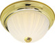 Nuvo Lighting - SF76-124 - Two Light Flush Mount - Polished Brass