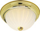 Nuvo Lighting - SF76-128 - Three Light Flush Mount - Polished Brass