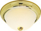 Nuvo Lighting - SF76-134 - Three Light Flush Mount - Polished Brass