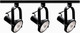 Nuvo Lighting - TK317 - Three Light Track Kit - Track Lighting Kits Black - Black
