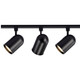 Track Lighting Kits Black Three Light Track Kit (TK323)