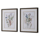 Uttermost - 32341 - Framed Prints S/2 - Delicate Flowers - Dark Wood Grain