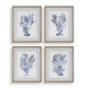 Uttermost - 32428 - Framed Prints Set/4 - Shibori Coral - Light Gray Wood