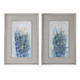 Uttermost - 41558 - Wall Art - Indigo Florals - Gray Linen