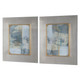 Uttermost - 41613 - Abstract Prints S/2 - Gilded Whimsy - Silver Leaf