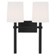 Crystorama - BRO-452-BF - Two Light Wall Sconce - Bromley - Black Forged