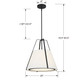 Fulton Three Light Pendant (FUL-904-BK)