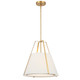 Crystorama - FUL-904-GA - Three Light Pendant - Fulton - Antique Gold
