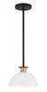 Crystorama - GIG-813-BK-AG - One Light Pendant - Gigi - Black + Aged Brass