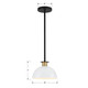 Gigi One Light Pendant (GIG-813-BK-AG)