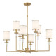 Crystorama - HAT-478-VG - Eight Light Chandelier - Hatfield - Vibrant Gold