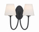Crystorama - JUN-10322-BF - Two Light Wall Sconce - Juno - Black Forged