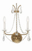 Crystorama - KAR-90902-AG-CL-MWP - Two Light Wall Sconce - Karrington - Aged Brass
