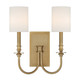 Crystorama - LLO-482-AG - Two Light Wall Sconce - Lloyd - Aged Brass