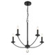 Mila Five Light Chandelier (MIL-8005-BK)