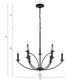 Mila Nine Light Chandelier (MIL-8009-BK)
