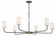 Crystorama - NIL-70016-BF-MG - Six Light Chandelier - Niles - Black Forged + Modern Gold