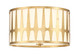 Crystorama - ROY-800-GA - Three Light Flush Mount - Royston - Antique Gold