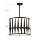Royston Five Light Pendant (ROY-809-BK)