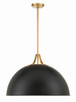 Crystorama - SOT-18017-MK-GA - Three Light Pendant - Soto - Matte Black + Antique Gold